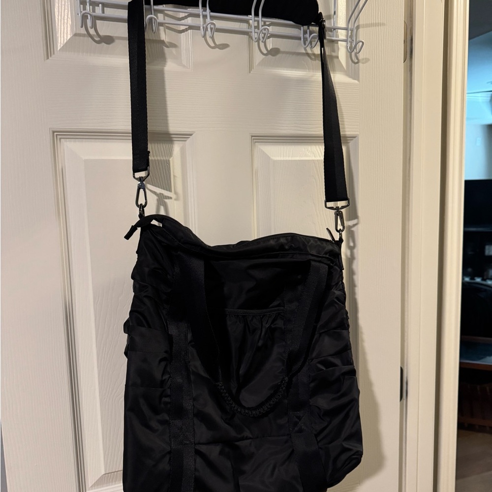 Almost New Zella Black Nylon Gym Bag